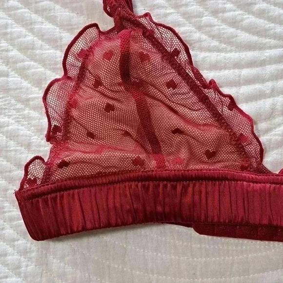 NWT Miiyu Red Hearts  Bralette XS Bra - Picture 2 of 12